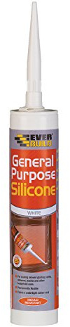 12 Piece 300Ml Anti-Fungal Quick Curing General Purpose Silicone Sealant - White