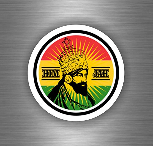 Akachafactory Selbstklebender Auto-Sticker, Rasta Reggae One Love Löwe Jamaikanische Flagge ref20
