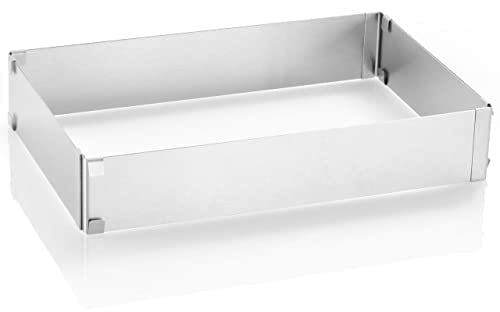 Grizzly Molde rectangular ajustable para horno de acero inoxidable.