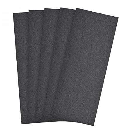 sourcing map 320 Grits Sanding Sheets 9-inch x 3.6-inch Wet Dry Silicon Carbide Sandpaper for Wood Furniture Metal Polishing 5pcs