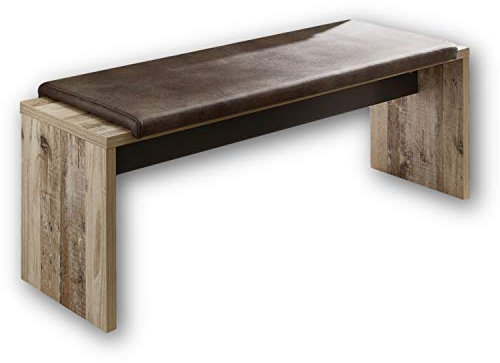 ROOF Vintage Sitzbank in Used Style Optik - bequeme Retro Sitzbank für Ihr Wohn- & Esszimmer - 130 x 49 x 40 cm (B/H/T)