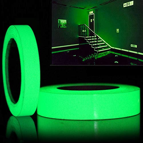 Hopesing 2 Stück Leuchtendes Klebeband Selbstklebendes Fluoreszierendes Klebeband Luminous Tape Wasserdichtes Stage Warnband 2CM×5M 1CM×5M