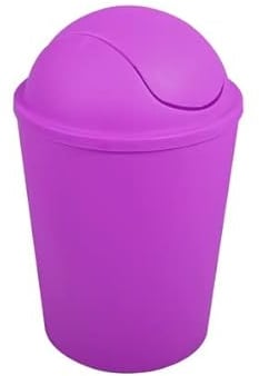 MSV Cubo de Basura AKO 5,5l con Tapa abatible Violeta, Morado, 5,5 L