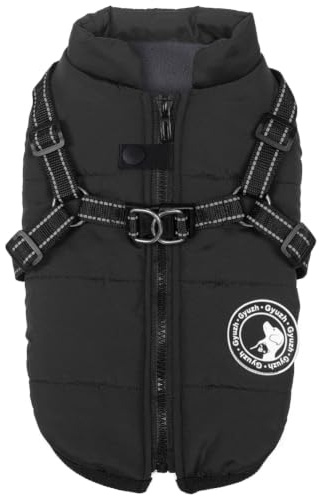 Gyuzh Hundemantel mit Geschirr - wasserdicht, Winterjacke für kleine, mittelgroße und große Hunde