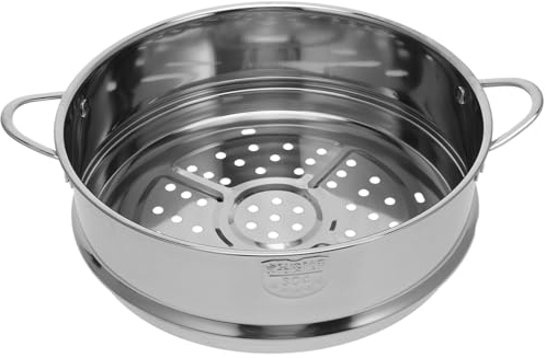 Cabilock Insert de cuiseur Vapeur en Acier Inoxydable de 22 cm - Grille Vapeur avec poignée - Étagère pour autocuiseur, casseroles, légumes, Petits Pains - Argenté - XL