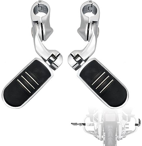 LTMOTO – Repose-pieds inclinés réglables de 3,2 cm pour Harley Davidson Touring Road King Road Glide Street Glide Electra Glide Softail Sportster avec barre d'autoroute de 3,2 cm