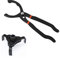 Young Wolf 12 Oil Filter Pliers and Universal Adjustable Oil Filter Wrench from 65mm to 116mm, 3 Jaw 2 Way Removal Tool, 2pcs
