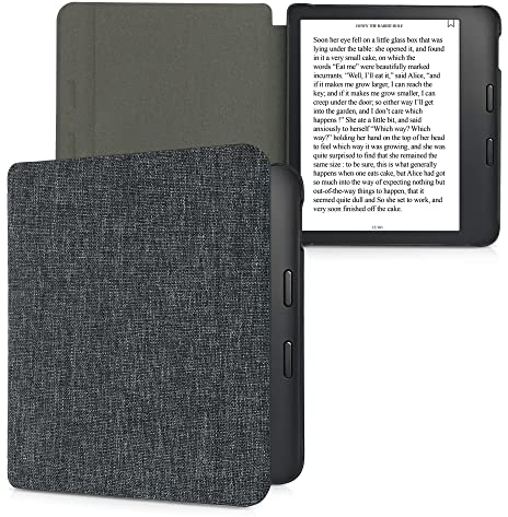 kwmobile Cover Compatibile con Kobo Libra 2 - Custodia a Libro in Tessuto - Copertina Flip Case per Lettore eReader
