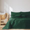AmeliaHome Tagesdecke mit Pompons 170x210 cm Bettüberwürf zweiseitig Ultrasonic Steppung Polyester Meadore Dunkelgrün