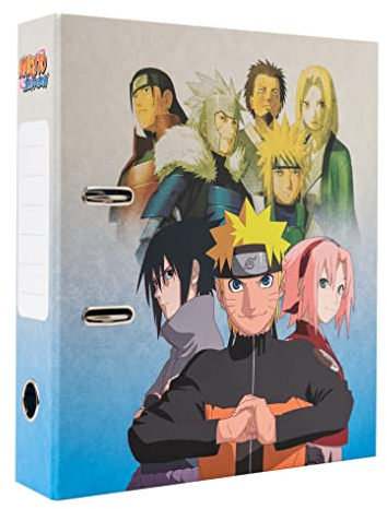 Grupo Erik Aktenordner A4 Naruto - Ordner mit Hebelmechanik - Ringordner Naruto Ringordner A4 2 Ringe Büromaterial und Schulmaterial