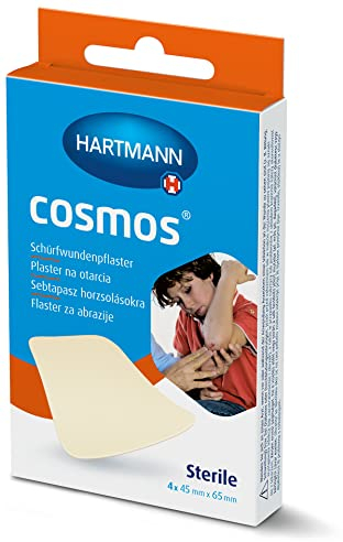 Cosmos Schürfwundenpflaster: Fördert die Heilung von Schürfwunden, 45 x 65mm, 4 Stück