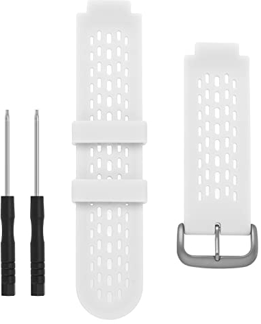 ECSiNG Silikon Uhrenarmband kompatibel mit Garmin Approach S2/S4 Activity Trackers Schnellverschluss Uhrenarmband Ersatzarmband Armband Weiß