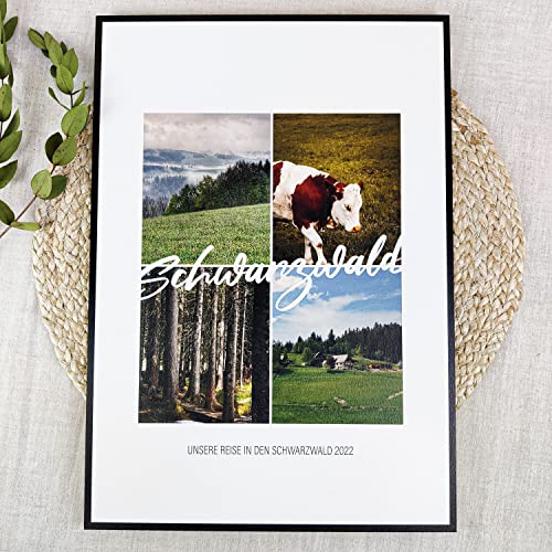Schwarzwald Geschenk Holzbild - Foto Geschenk - personalisierbar zum Hinstellen/Aufhängen opt. beleuchtet Schwarzwald Souvenir, Schwarzwald Deko, Schwarzwald Geschenke - personalisierte Geschenke