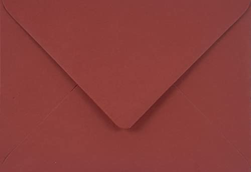 Netuno 100 Umschläge Dunkel-Rot DIN B6 125x 175 mm 90g Burano Bordeaux Einladungsumschläge elegant Papierumschläge für Grußkarten Einladungskarten Hochzeitskarten schöne Umschläge farbig Briefkuverts