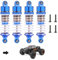 HAIBOXING 1/16 RC Autos Ersatzteile, RC Trufl Aluminiumöl Shocks 4pcs Verbesserte Teile für 16889 & 16890A & 16889A (16HOP1)