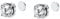 1 Pairs Magnetic Stud Earrings Round Magnetic Clip On Stud Earrings Non Piercing Earring Magnet Earring CZ Zirconia for Women Men Silver
