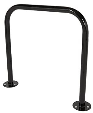 Sheffield Bike Stand, Metal Outdoor Bicycle Loop Rack, Cycle Hoop (Black, Bolt In)