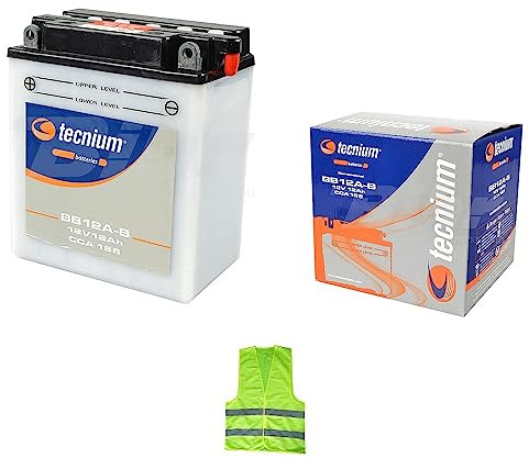 COMPATIBILE CON HONDA 600 XL V Transalp 1992 BATTERIA YB12A-B TECNIUM BB12A-B BATTERIE 12 AMPERE 12VOLT FORNITA COMPLETA SPECIFICA MOTO SCOOTER 113X70X105MM