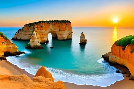 adrium Poster-Bild 90 x 60 cm: Sonnenuntergang am Strand des Port Campbell National Park, Victoria, Australien (203276823)