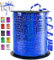 Geschenkband Blau, 450 Meter/ 500 Yard Schleifenband Blau, Ringelband, Glänzendes Ballonband für Ballonverschlüsse, Weihnachten Neujahr Geschenkverpackung, Basteln, Partydeko, Hochzeitsdeko