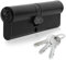 XFORT Matt Black Euro Cylinder Lock - 45/50 (95mm), Anti-Bump & Anti-Pick Door Lock: 3 Keys Included