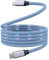 Magtame USB C Charger Cable, 240W(5A) 3.3ft Magnetic USB C to USB C Cable, Nylon Coiled Type C Fast Charging Cable for Samsung,for USB C Device, Patent Product, Blue