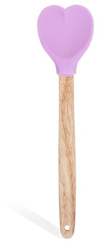 Cucchiaio da minestra Cucchiaio da minestra Foro Appeso Silicone Tinta Unita a forma di cuore Dessert Cucchiaio Mescolante Gadget Cucina Cucchiaio Cucchiaio di Riso