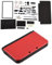 JTLB Juego completo de reparación de carcasa completa para 3DS XL, fijación perfecta de piezas para la consola de juegos (rojo)