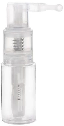 Gatuida Plastic Powder Spray Bottle: 14ml Long Nozzle Empty Glitter Duster Spray Bottle Clear Travel Portable Container with Locking Nozzle