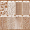 JSRQT 8 Pièces Pochoir de Peinture Léopard,Pochoirs de Peinture Brique,Réutilisables Pochoirs de Dessin de Texture pour DIY Scrapbooking Bois Meubles Mur Maison Décor 4,7 x 9,45”