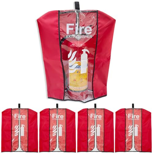 Feuerlöscherabdeckung, robuste Feuerlöscher-Schutzhülle, schützt vor Schrammen und Kratzern, Zubehör, 5 Stück (7-12 kg)