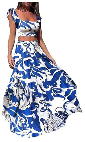 Robe Longue Noire sans Manches Haut de soirée Deux pièces pour Femmes, Costumes et Ensembles décontractés à la Mode Robe en Mousseline