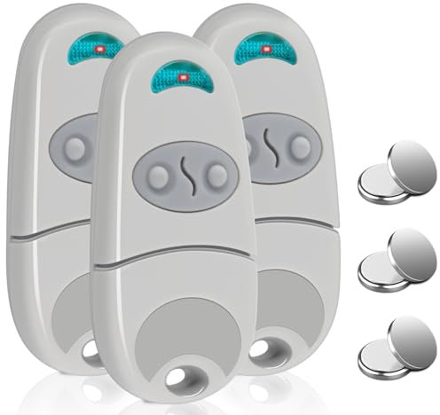 Effdrdfs Telecomando Cancello, 433,92MHz Telecomando Cancello Universali, 3PCS Telecomando Universale Cancello Compatibile con 433,92MHz NA,EE,EV, 2 Canali