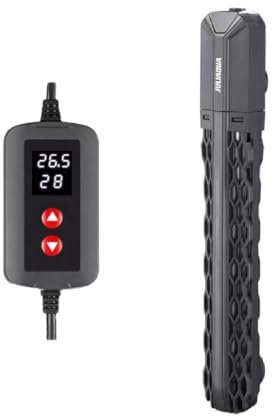 Juliaqua - Calefacción para acuario con pantalla de temperatura ecológica, calentador ajustable 25 W/50 W/100 W/200 W/300 W/500 W (E-200 W)