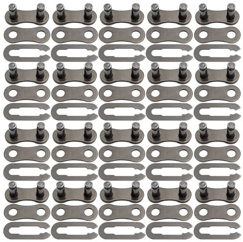 AYWFEY 20 Pairs Bicycle Missing Link, 6/7/8/9/10/11/12 Speed Chain, Bicycle Bike Metal Chain Master Link Connectors Repair Parts, for Bycicles, Mini Bikes, Mountain Bikes, BMX Bikes, Motorcycles