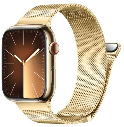 KOZRFEYA Cinturino Acciaio inox Compatibile con Apple Watch Ultra 49mm/46mm/45mm/44mm/42mm/41mm/40mm/38mm, Cinturino Magnetica Compatibile con iWatch Ultra 2/Series 10/9/8/7/6/5/4/3/2/1/SE