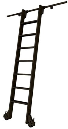 Wandleiter im Industrie-Stil, Stahlrahmen, Wandleiter für Keller, Eingangsbereich, Egress-Wohnheim, Bibliothek, Etagenbett, Deck, Wohnmobil, ideal für Steppdecken, Handtücher, Schals, 34,6 cm Größe
