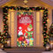 185 x 90cm Copri Porta Natalizio Nano, Banner Decorazioni Natale per Porta Ingresso Casa Scuola Festa Sfondo Fotografico