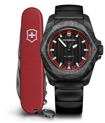 Victorinox 242024.1 I.N.O.X. Auto LE 41, BLK, BLK Zifferblatt, BLK Gummi STR, Schwarz, Sportlich