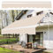 Randaco Tenda da sole con braccio snodato, 350 x 300 cm, beige, con manovella, angolo di inclinazione fino a 30 gradi, protezione solare impermeabile