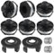 6+2+2 Stücke Fadenspulen für Trimmer Rasentrimmer,Spulenabdeckung,Fadenspulen Rasentrimmer Ersatzspule,Rasentrimmer Spule,Kompatibel mit Makita DUR181, DUR181Z, DUR181RF 195858-1/1961416-9
