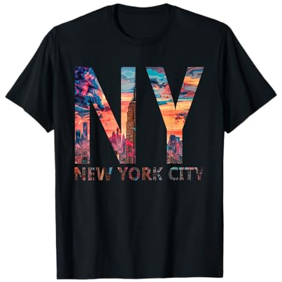 New York Geschenk Männer Damen NY City Urlaub Vintage Sport T-Shirt
