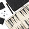 Backgammon-Sets für Erwachsene, klassisches Brettspiel mit faltbarem Leder-Backgammonetui, tragbares Reise-Backgammon-Set, inklusive 30 künstlichen Horn-Checkern (Black)