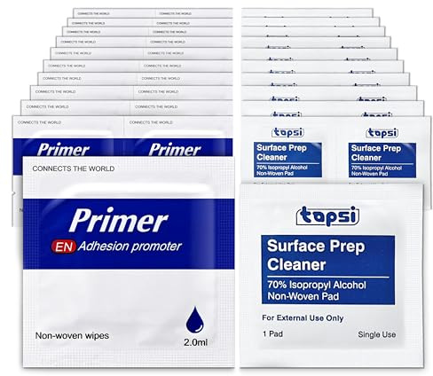 Adhesion Promoter Wipes for Plastic & Automotive Tape – 20 PCS Adhesive Primer for Vinyl Wrap, Molding, Trim – Long-Lasting Bond Strength – Packed in Airtight Foil Ziplock Bag