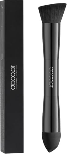 docolor 2in1 Pennello per Polvere Capelli,Polvere per Attaccatura dei Capelli, Hairline Shadow Pennello per Riempire Capelli Diradati Nero