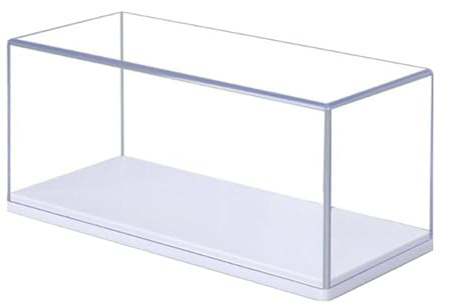JISADER Acryl-Modellauto-Vitrine, Aufbewahrungsbox, transparente Vitrine für Fahrzeuge, Miniatur-Spielzeugautos, Sammlerfiguren, Maßstab 1 87