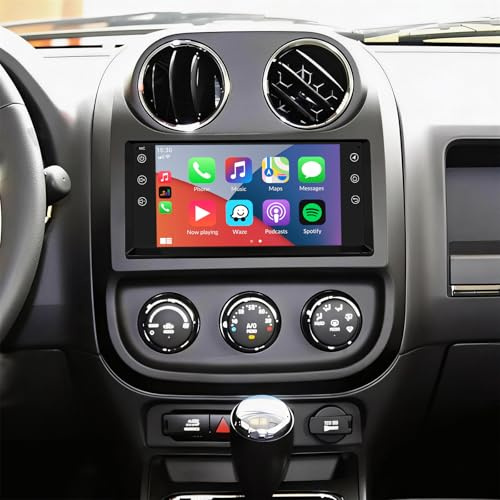 2+32G Android 13 Autoradio für Jeep Patriot 2009-2017 mit Carplay Android Auto, 7 Zoll Touchscreen Auto Stereo Display Player Radio GPS Navigation Head Unit mit SWC Mirror Link Bluetooth WLAN