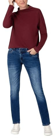 Timezone Damen Jeans Slim TAHILA TZ - Mid Waist - Slim Fit - Blau W25-W33 Stretch