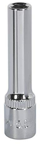 Sealey Sp14055D Walldrive Socket 5.5Mm Deep 1/4Sq Drive Fully Polished