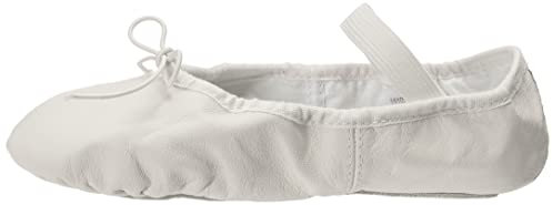 Bloch Dansoft Damen-Ballett-Hausschuhe aus Leder mit voller Sohle, Wei (weiß), 38.5 EU